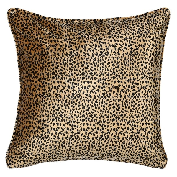 Arthur’s Home Interiors- Cushion Hand Embroidered Zardozi Leopard Velvet